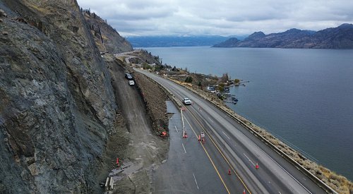 Delays expected on Hwy 97 at Summerland slide site this week